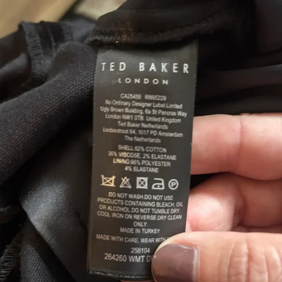 New Ted Baker London Demyat Velvet Kick Flare Trousers - Picture 14 of 15
